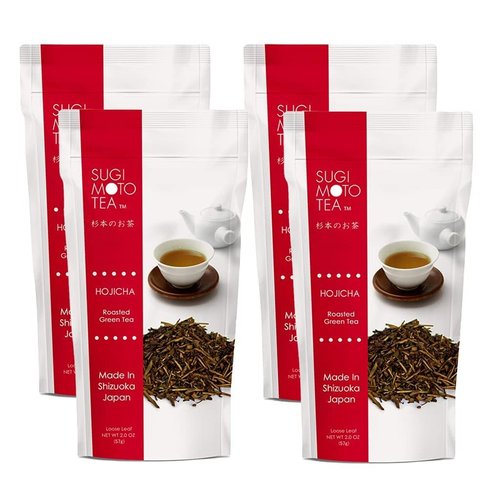 SA Japanese Green Tea Hoji Cha, Loose Leaf, 2.0 Oz (Pack Of 4), White