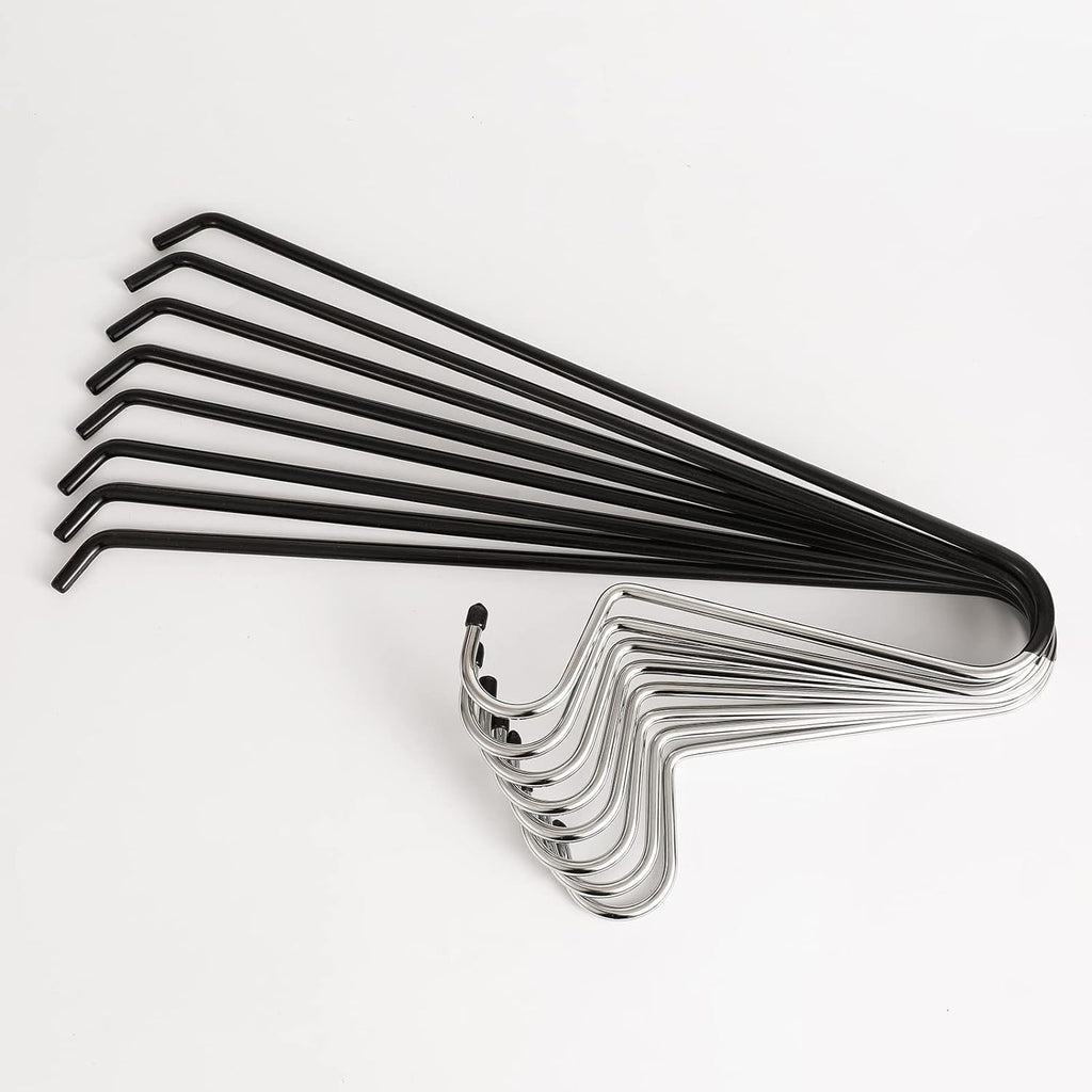 FREZON 12 Pack Extra-Wide Drapery Hangers Blanket Hangers Heavy Duty Black Vinyl Coated Nonslip - Holds Up to 40 Lbs - Great for Quilts, Comforters, Table Cloths, Bedding, Towels, Rugs