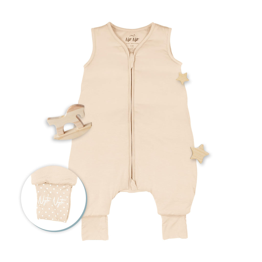 Nyte Nyte Baby - 1.0TOG Sunny, 12 to 18 Months, Sleeveless Sleep Sack, Soft Baby & Toddler Sleeping Sack, Breathable Sleep Sack with Adjustable Feet Cuffs & Anti-Slip Grip