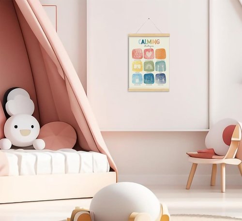 Foedor Calming Corner Poster - Mental Health Wall Art for Kids | Perfect for Nursery & Counseling Spaces