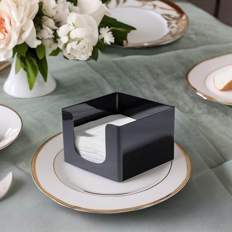 123Arts Napkin Holder Tissue Box Plastic Napkin Dispenser for Restaurant Home Decor