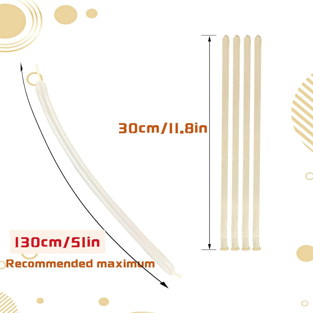 Skiennix 260 Clear Balloons - Thickening Long Latex for Twisting Animals | 100pcs for Parties & Weddings