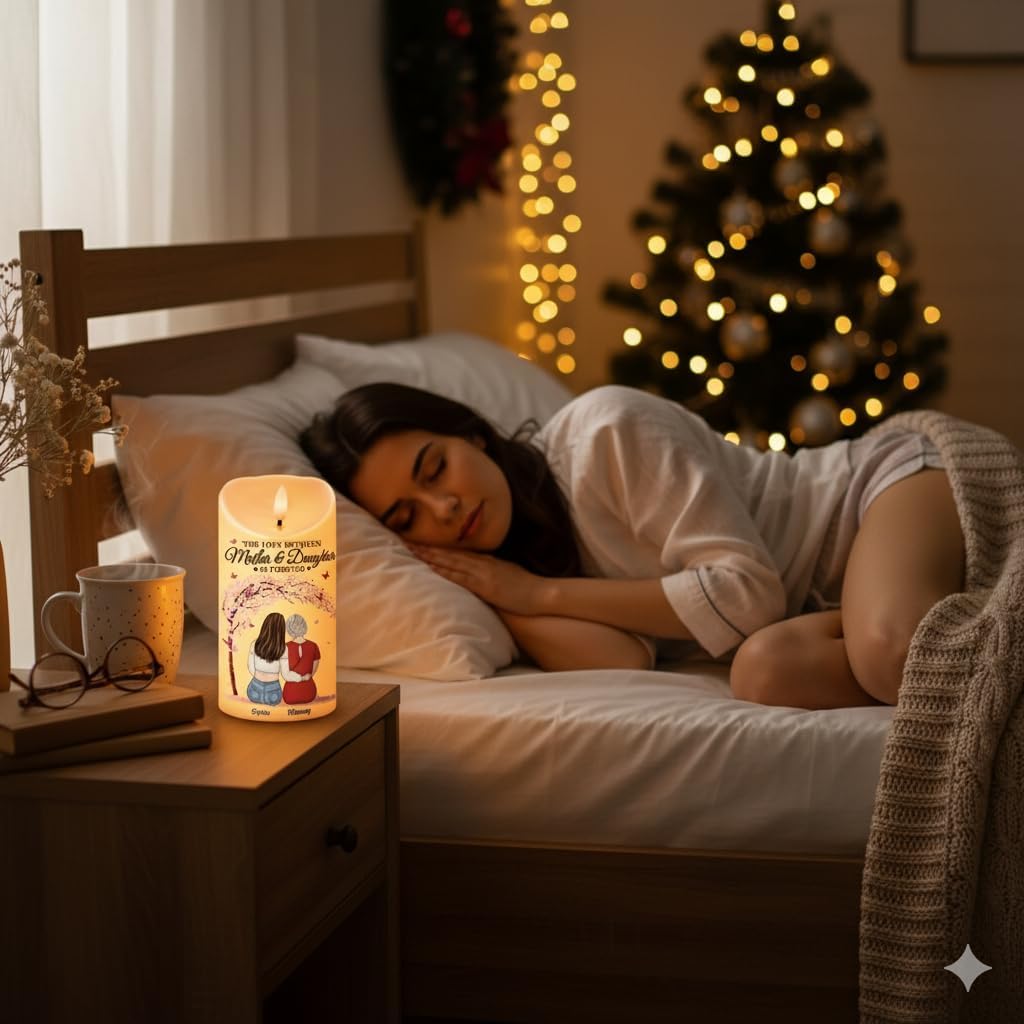 Regine Switzerland Personalized LED Flameless Candles - Mother & Daughter Gift for Special Occasions