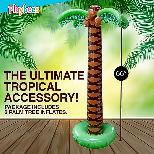Inflatable Palm Trees 6 Foot 2 Pack Tropical Luau Party Decor