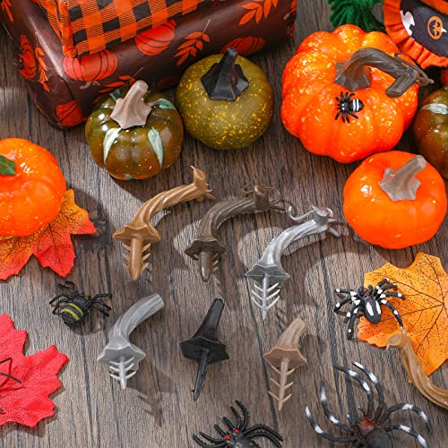 48 Pcs Artificial Pumpkin Stems for Crafts, Plastic DIY Harvest Decor