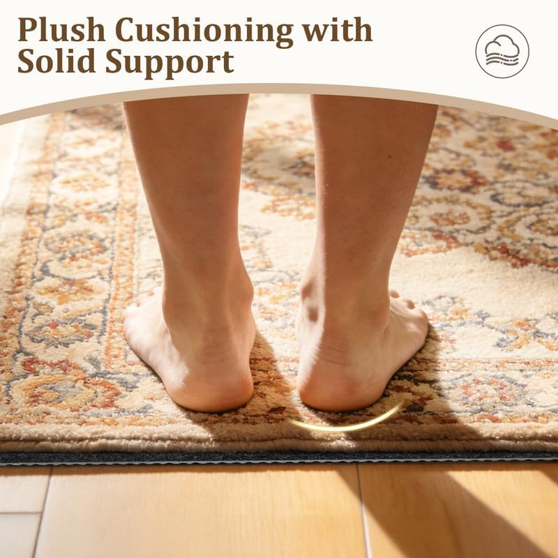 Non-Slip Rug Pad 2.1 x 3.1 Ft, Dual-Surface Felt and Rubber Gripper