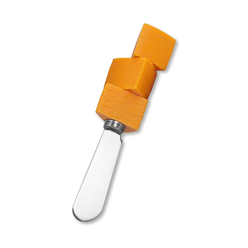 Wine Things Red Wine Tasting Cheese Spreaders, Hand-Painted Resin Handles with Stainless Steel Blades for Spreading Cream Cheese, Butter, and Jam, Assorted Designs, Set of 4