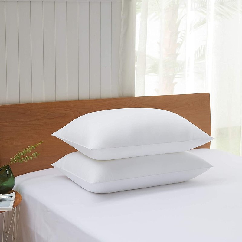 Acanva Basic Bed Pillow Soft Rest Cushion Stuffer for Sleeping, Queen, White 4 Count