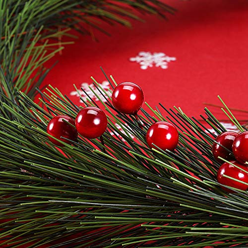 100 Pack Artificial Holly Berries - Mini Wine Red Christmas Decor