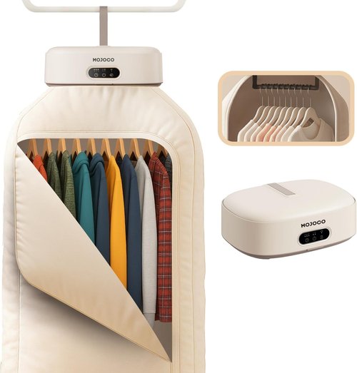 MOJOCO Portable Clothes Dryer - Compact Mini Dryer for Travel & Apartments | Fast-Drying, Quiet Operation