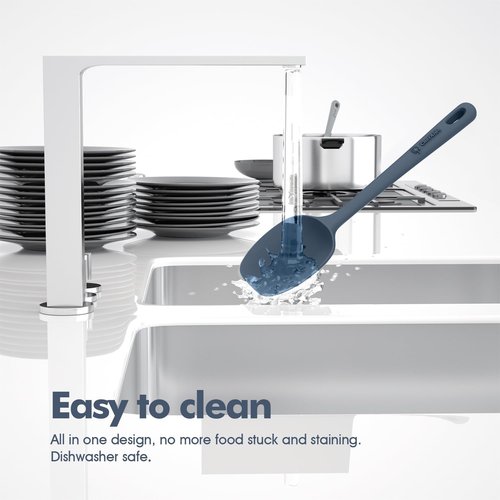 ChefAide Silicone Spatula Set - 5 Pieces, Heat Resistant Up to 600°F, Ergonomic Grip for Nonstick Cookware