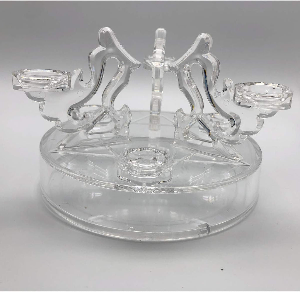 Skiennix Acrylic Crystal Ball Display Stand - Transparent Glass Sphere Holder for 7 Balls