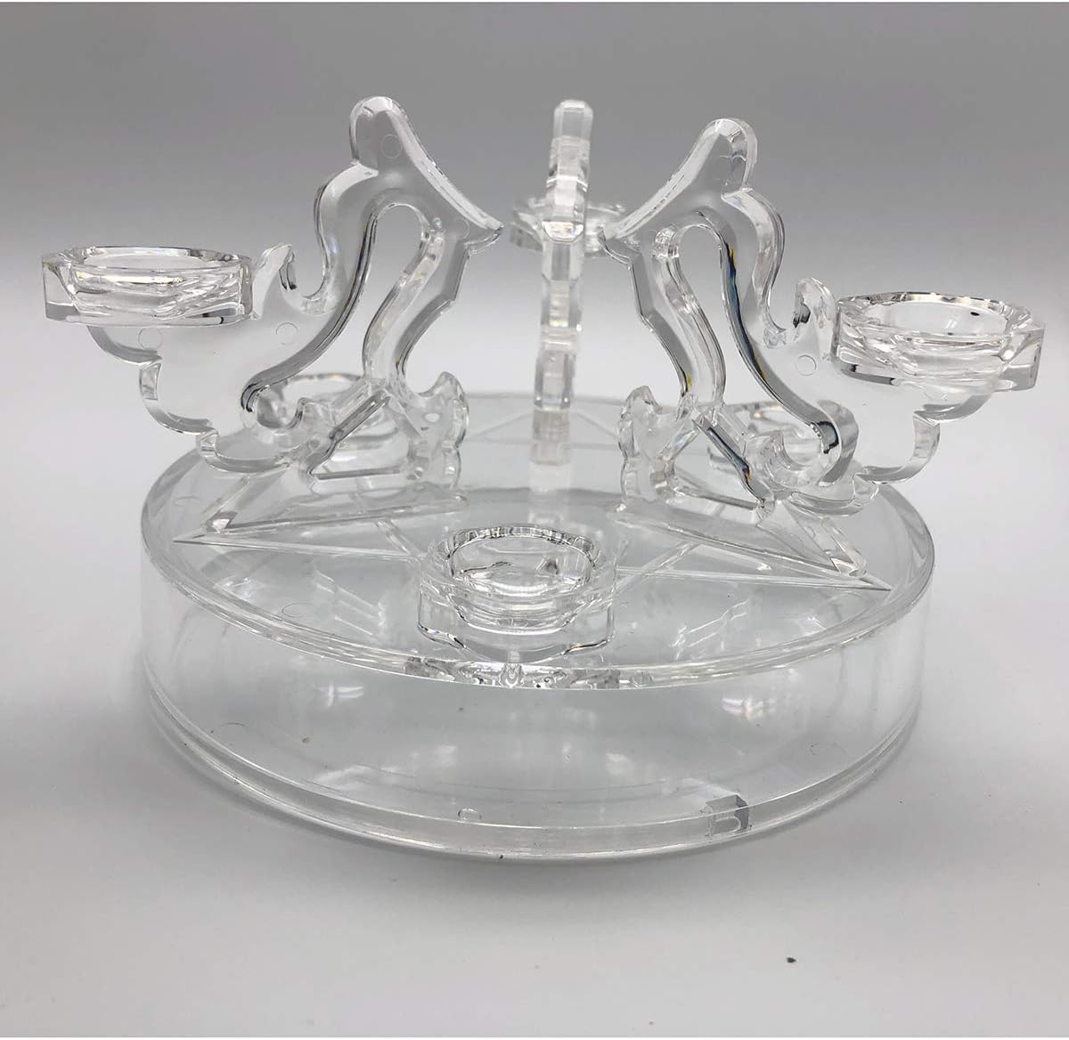Skiennix Acrylic Crystal Ball Display Stand - Transparent Glass Sphere Holder for 7 Balls