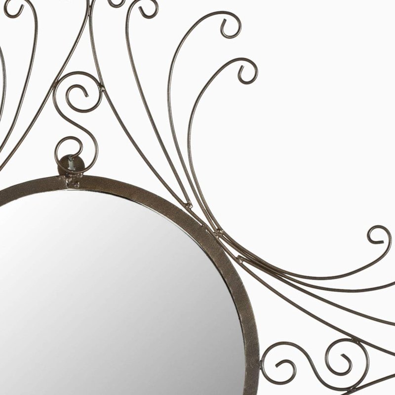 SAFAVIEH Home Collection Maltese Mirror, Antiqued Black