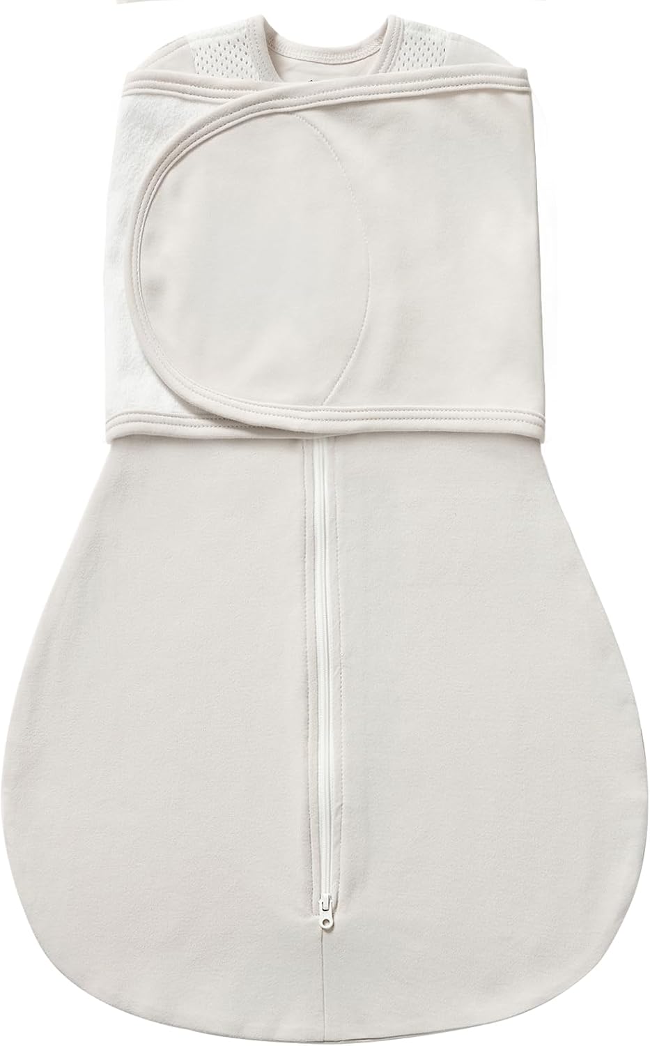 Skiennix Swaddle Sack | Safe Sleep Solution with Breathable Mesh Design | 100% Cotton for 3-6 Months, Grey