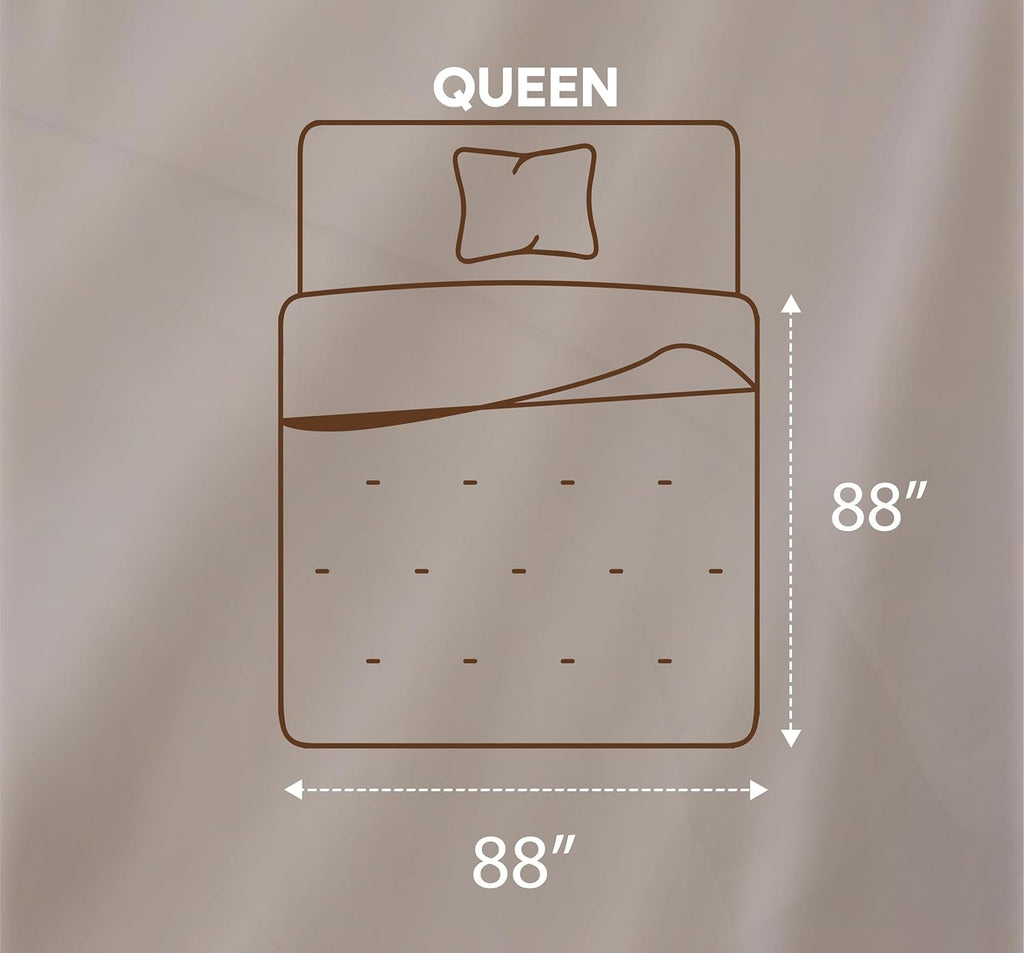 Utopia Bedding Queen Comforter - All Season Down Alternative Duvet Insert, Machine Washable | 88 x 88 Inches, White