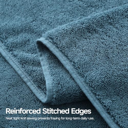 Blue 2 Pack Heavyweight 100% Cotton Bath Towels 32x63 Luxury Quick Dry