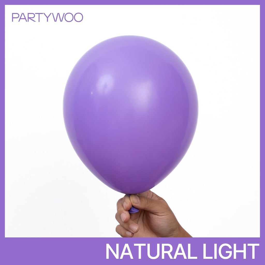 PartyWoo Purple Balloon Arch Kit - 152pcs in 5-18 Inch Sizes for Birthday & Wedding Decor