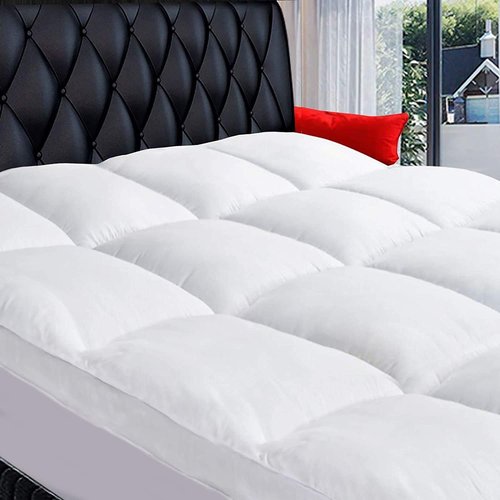 COONP Queen Mattress Topper - Extra Thick Cooling Pillowtop Pad with Deep Pocket Cotton Cover
