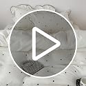 Queen Size Duvet Cover Set - Beige Polka Dot Ruffle Bedding with 2 Pillowcases