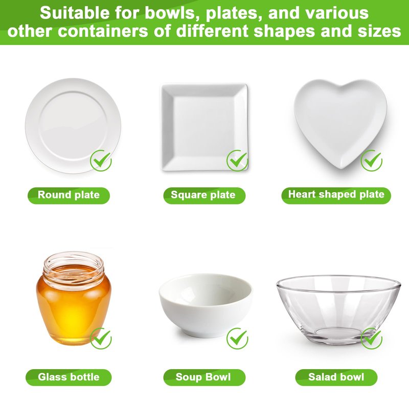 175Pcs 7 Colors Reusable Elastic Food Covers, Sublaga 7 Sizes Plastic Bowl Covers, Colorful Dish Plate Covers, Alternative to foil, Plastic Wrap, BPA Free