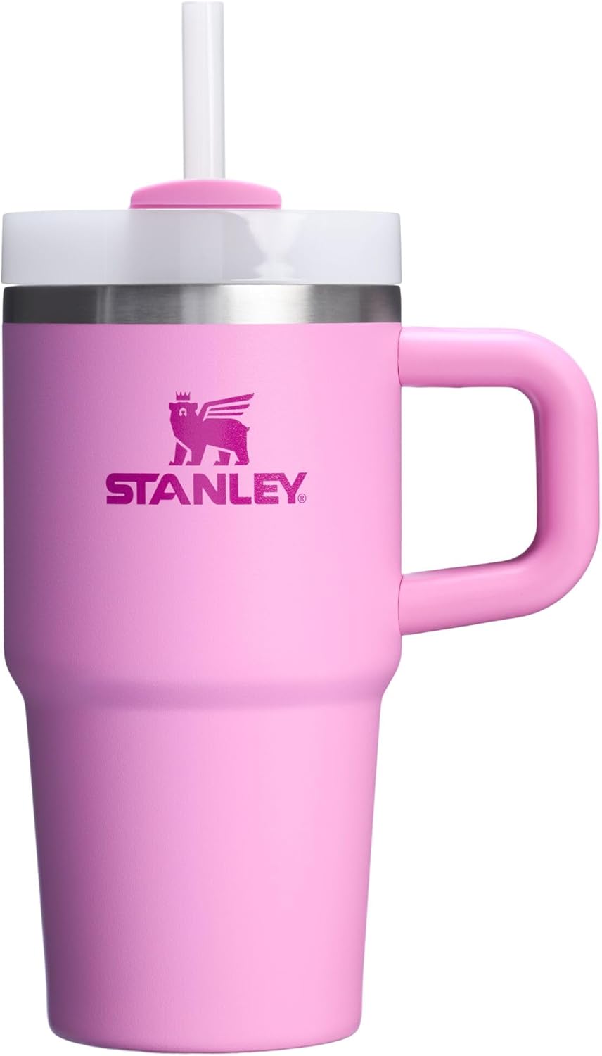 STANLEY Quencher H2.0 Tumbler - 20 oz Insulated Stainless Steel Cup with Handle & Straw | Peony Color