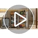 Rolling Microwave Cart with 3-Tier Storage Baskets and Shelving