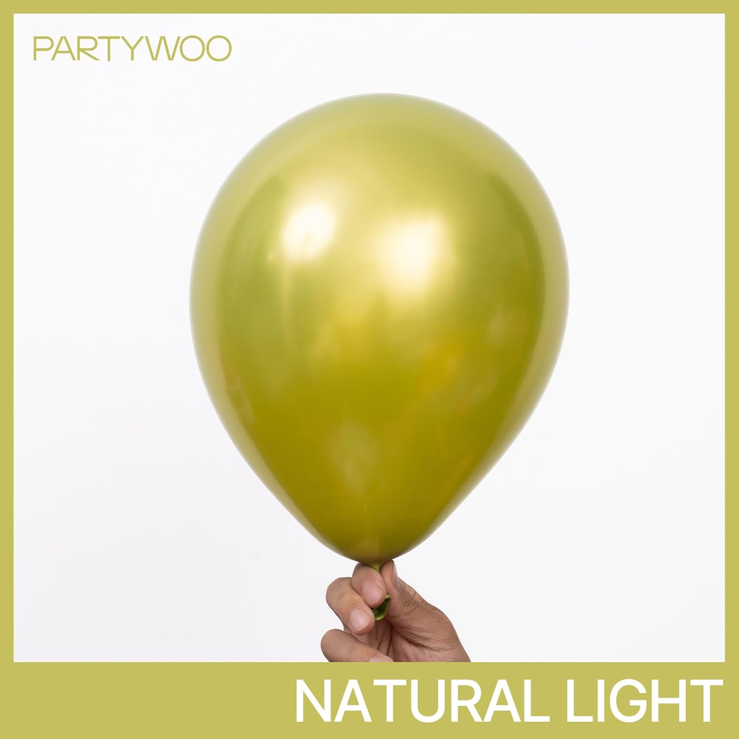PartyWoo Metallic Lime Green Balloons - 140-Piece Arch Kit for Spring Birthday & Tea Parties | 5-12 Inch Sizes