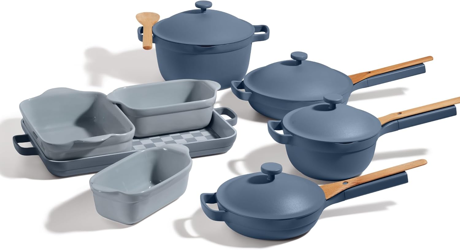 Our Place Ultimate Cookware Set - 18-Piece Nonstick Cookware Collection | Toxin-Free & Multifunctional | Blue Salt