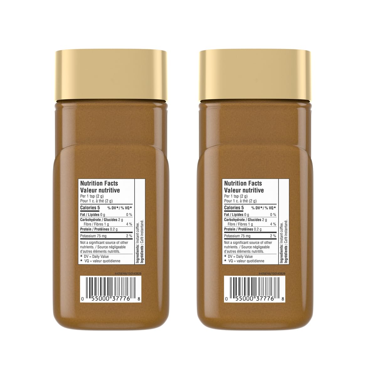 NESCAFE Gold Espresso Instant Coffee - Rich Flavor, 100g Jar (2 Pack) | Imported from Canada