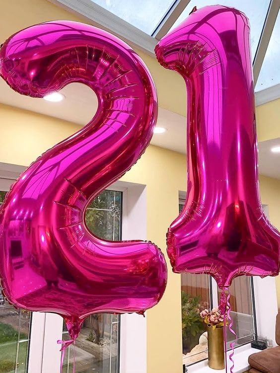 Number 2 Balloon by [Brand Name] - 40 Inch Hot Pink Birthday Decoration for Second Birthday Party
