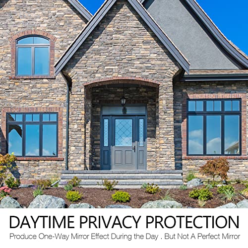 One Way Window Privacy Film - Mirror Glass Tint, 17.5in x 6.5ft, UV Blocking & Heat Control