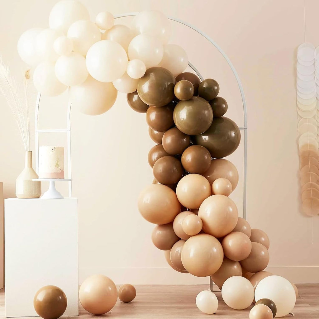 Voircoloria Brown Balloons - 12-Inch Latex Party Balloons | 66-Pack for Weddings, Birthdays & More