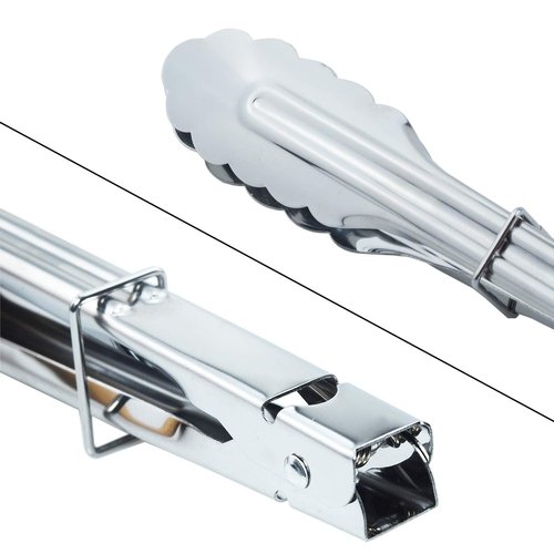 HINMAY Stainless Steel Serving Tongs Grilling Tongs for Cooking Camping Barbecue (12-Inch 3 Pieces)