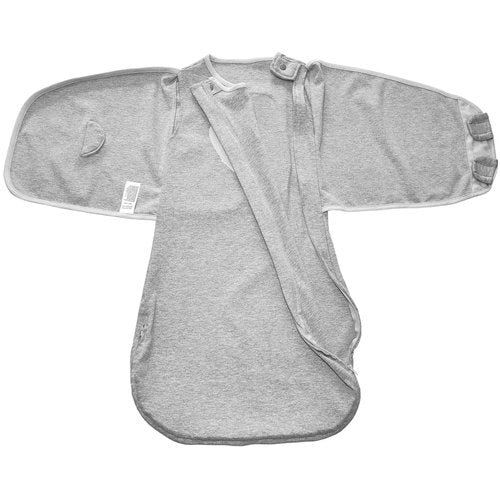 Enrich YLife Baby Swaddle Sack, Adjustable for Startle Reflex, Cotton, 2-Way Zipper for Easy Diaper Changes, Swaddle Bag Swaddle Wrap for Babies 6-12 Months (Grey)