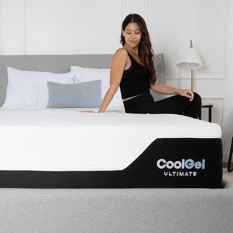 COOL GEL 12 Inch Queen Memory Foam Mattress - Cooling Gel & Pressure Relief