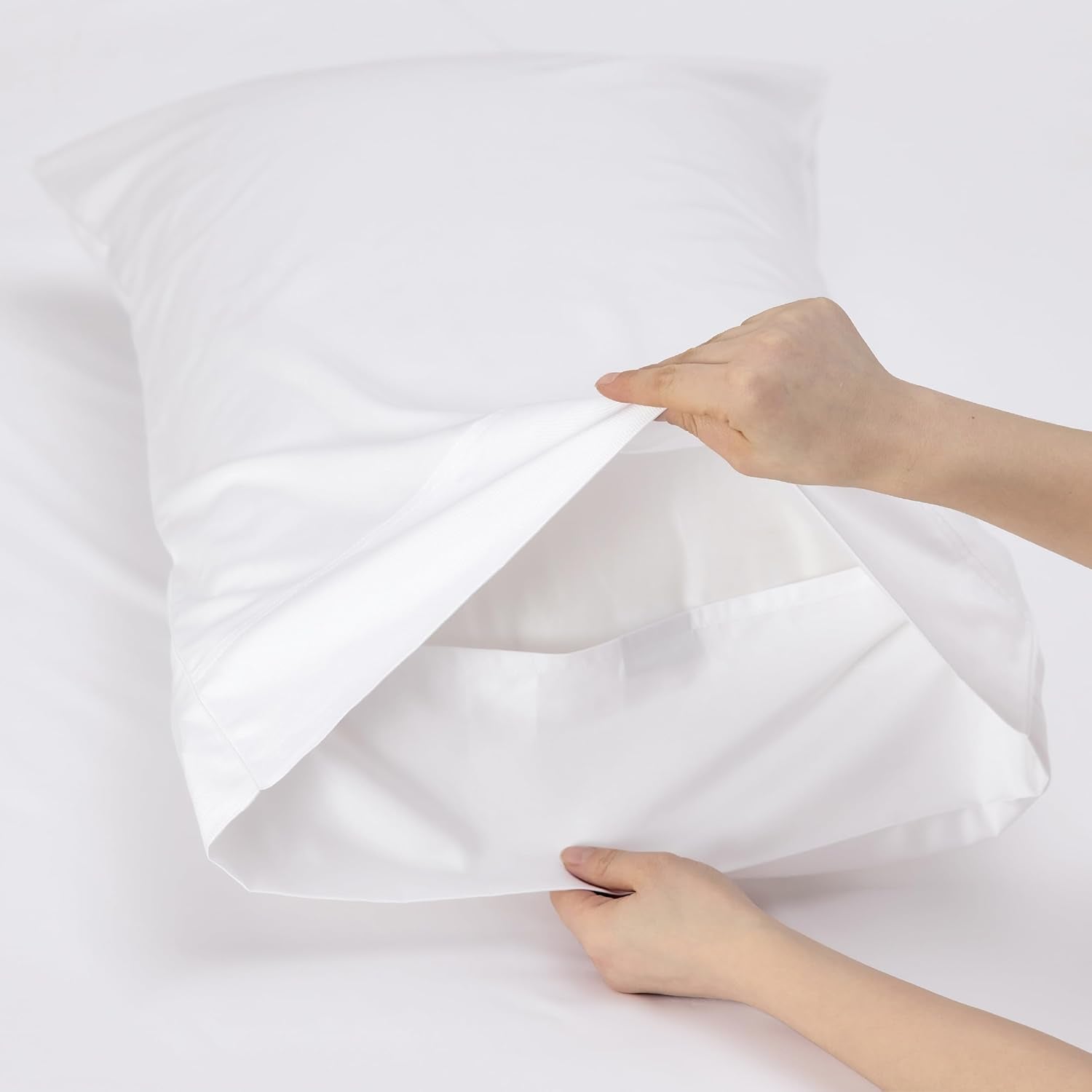 Bedsure Cooling Sheets - Twin XL Bamboo Rayon, Breathable & Soft, Deep Pocket Up to 16 Inches, White