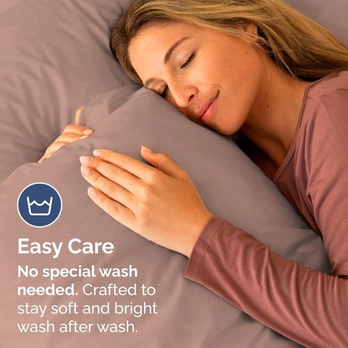 King Standard Pillow Cases - Soft Hotel Quality Covers for Comfy Bedding | 4-Piece Set in Mauve