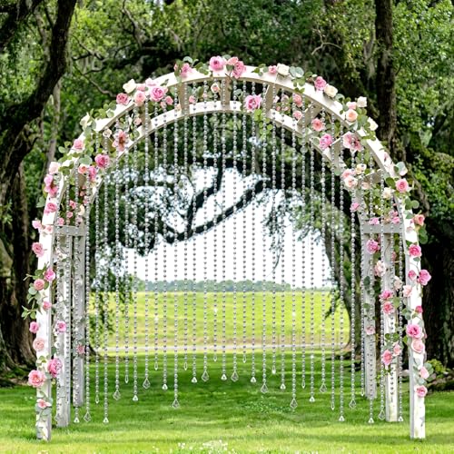 24 Pcs 79 Inch Clear Acrylic Christmas Crystal Garland Strands - Holiday Decor