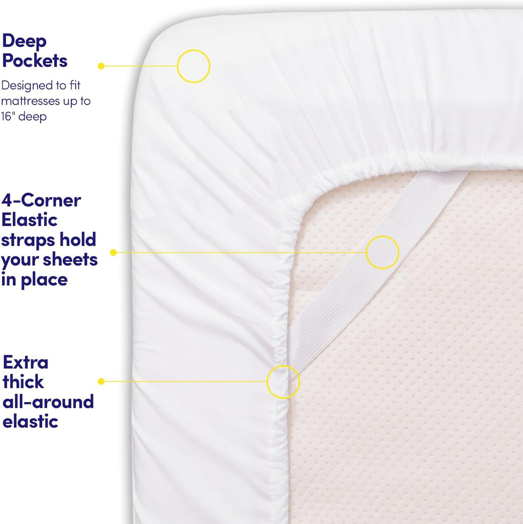 Supreme Collection Queen Sheet Sets - Luxury White Bed Sheets & Pillowcase Set | Extra Soft, Deep Pocket Design