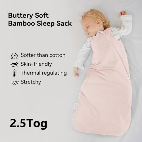 BubblePanda Bamboo Sleep Sack - Soft & Warm Quilted 2.5 Tog Toddler Blanket | 24-36 Months, 2T-3T