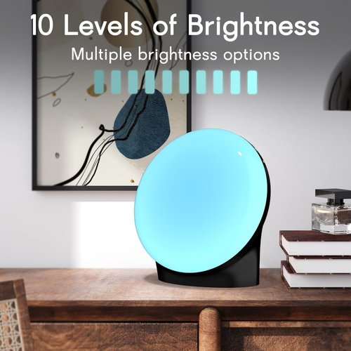 BrownNoise White Noise Machine - 30 Soothing Sounds, 12 Color Night Light, 36 Volume Levels, Memory Function