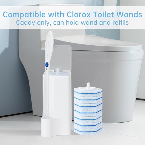 Clorox Toilet Wand Holder - Durable Design for Easy Storage | White & Gray Color