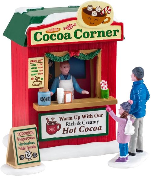Lemax Cocoa Corner | Charming Set of 3 Decorative Figurines for Holiday Decor