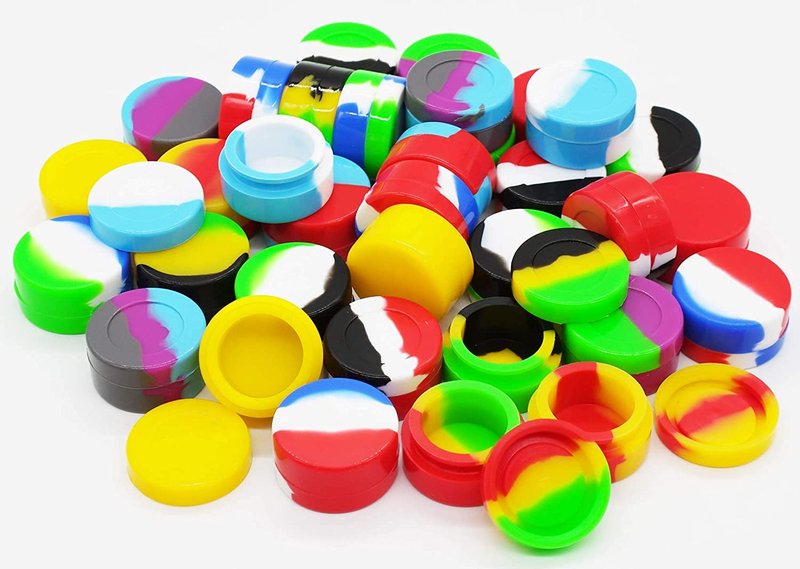 Vegcorn 7ml Silicone Wax Concentrate Containers Non-stick Jars (100)