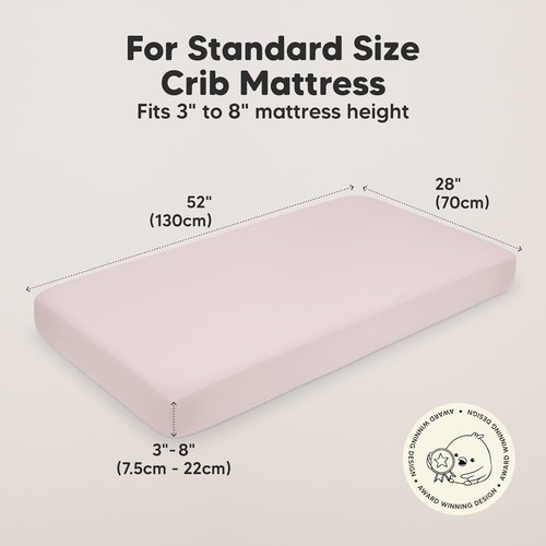 KeaBabies Organic Crib Sheets - 2-Pack Neutral Fitted Jersey Cotton for Boys & Girls | Soft Pastel Prints 52x28