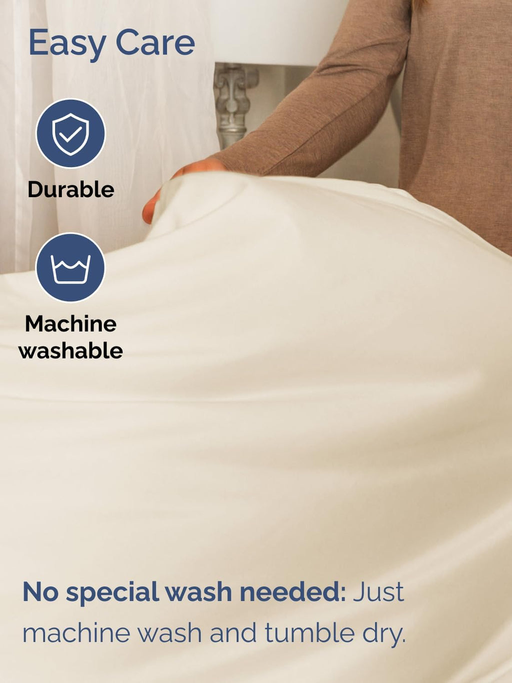 Skiennix Extra Deep Cal King Sheet Set - 6-Piece Breathable Cooling Bedding - Soft, Wrinkle-Free Off White
