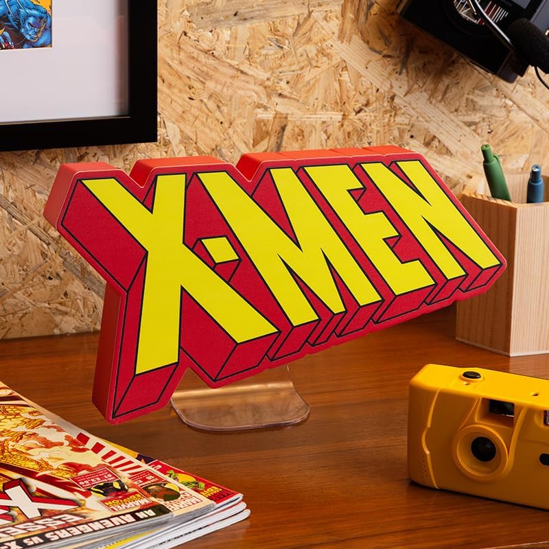 X-Men Comic Logo Light, 27cm LED Wall Mountable or Freestanding Lamp