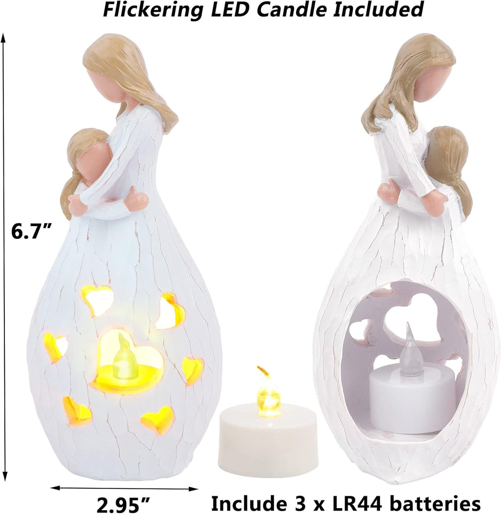 Skiennix Candle Holder Statue - Elegant Flickering LED Candle Gift for Mom | Perfect for Birthdays & Mother's Day