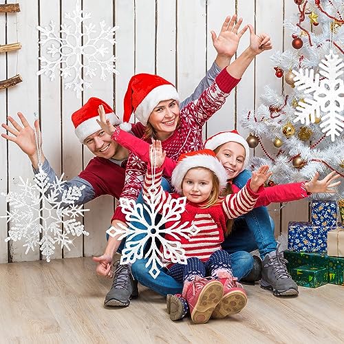 Romantic Style 24-Pack 12 Inch White Snowflake Christmas Ornaments